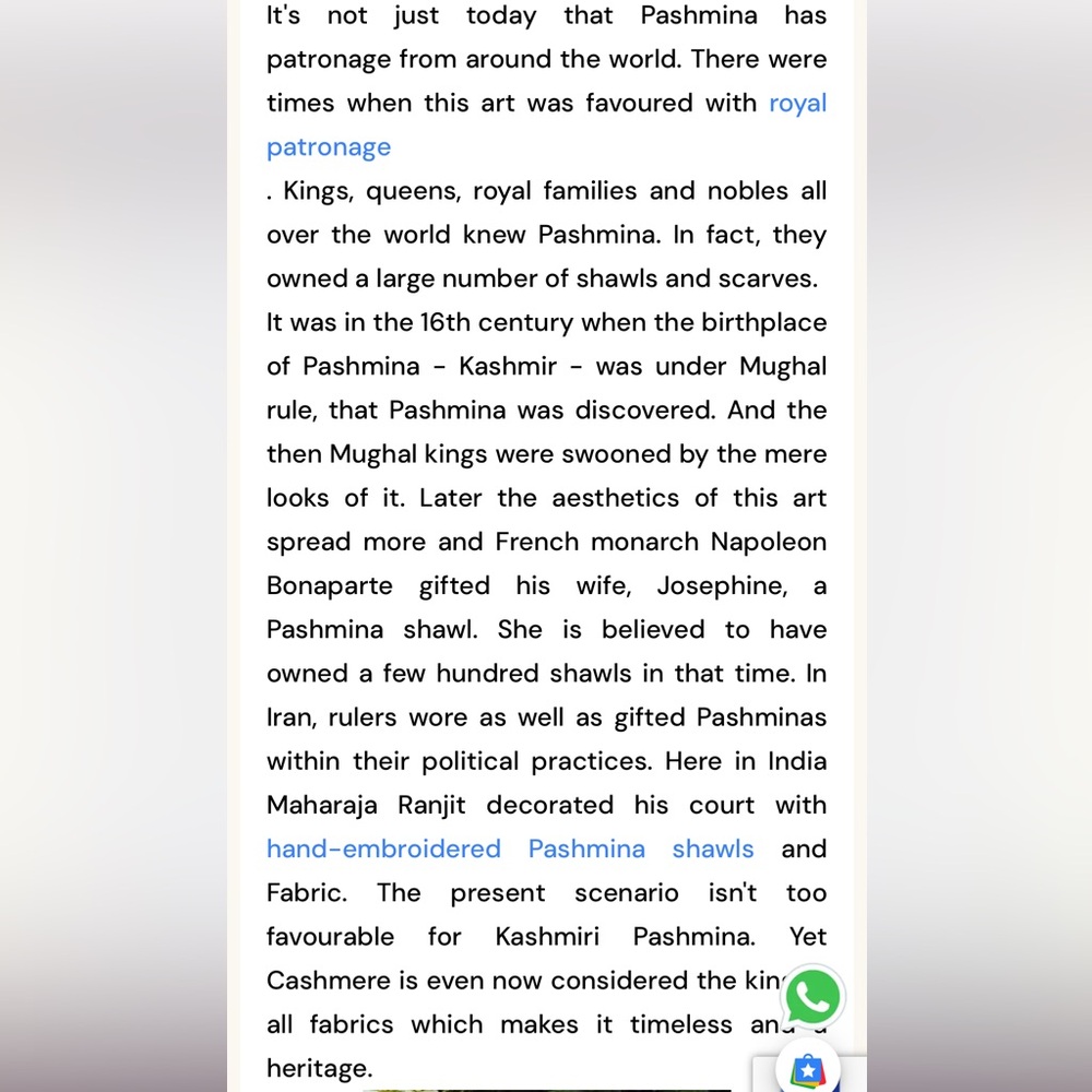 100 % cashmere pashmina Embroidered Shawl/Scarf with Sequins. - Picture 8 of 11